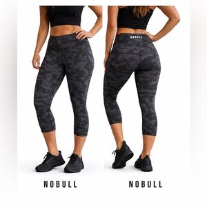 NOBULL Camo Performance Capri Leggings Mid Rise Size Large